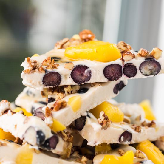 Blueberry Pineapple Yogurt Bark