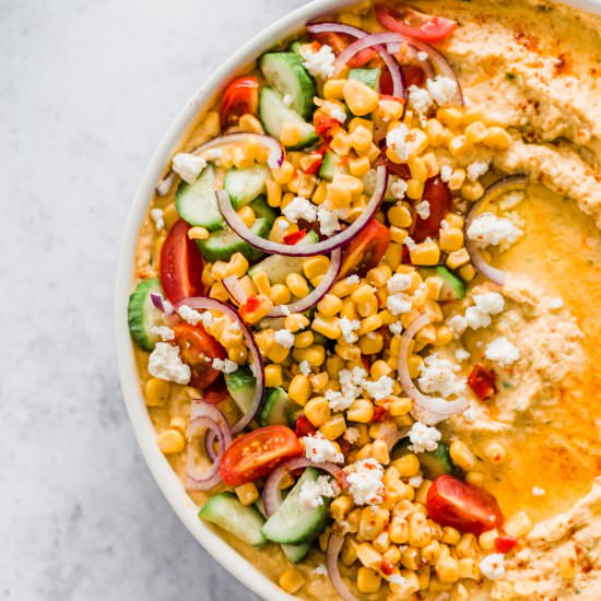 Spicy Loaded Jalapeno Corn Hummus