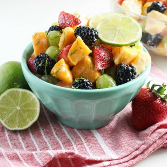 Fruit Salad w/ Honey Lime Dressing