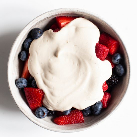 Raw Vegan Cashew Whipped Cream