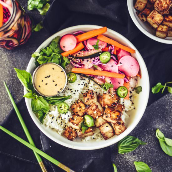 Vietnamese Bahn Mi Bowls (Vegan+GF)