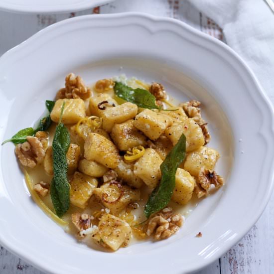 Lemon Sage Ricotta Gnocchi