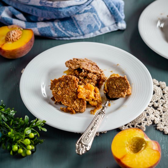 Peach Dump Cake from Scratch
