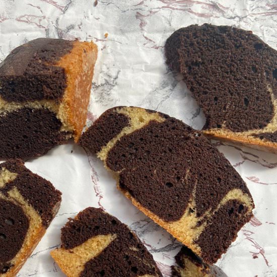 eggless marble cake