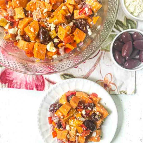 Paleo Greek Sweet Potato Salad