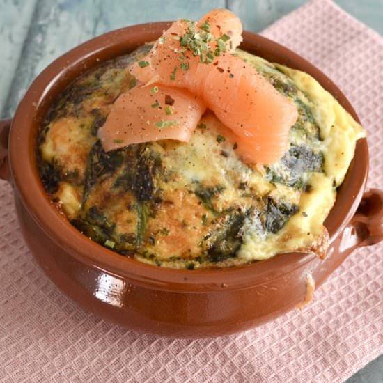 Smoked Salmon Baked Omelette