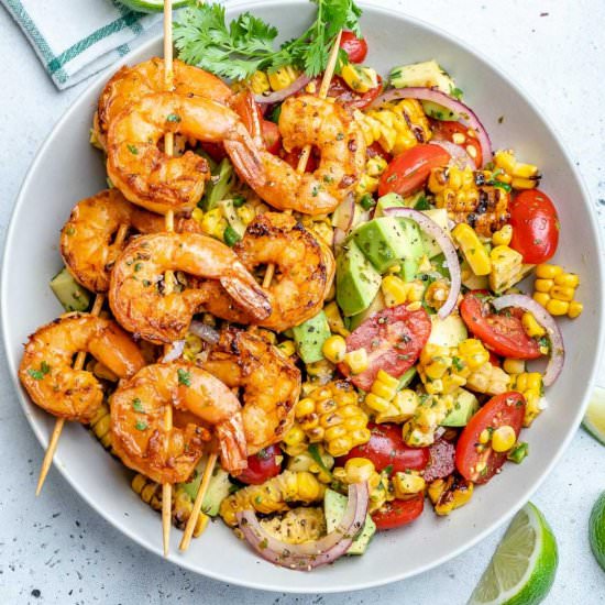 AVOCADO CORN SALAD WITH SHRIMP