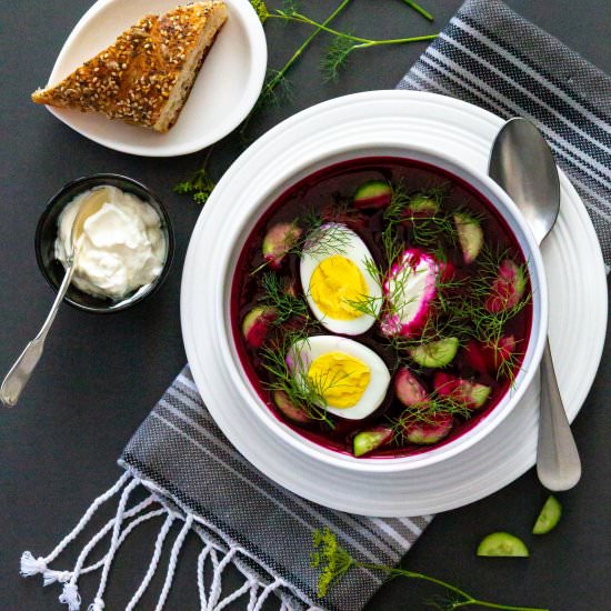 Chilled Beetroot & Cucumber Soup
