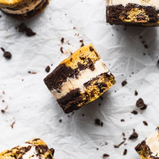 Brookie Ice Cream Sandwiches