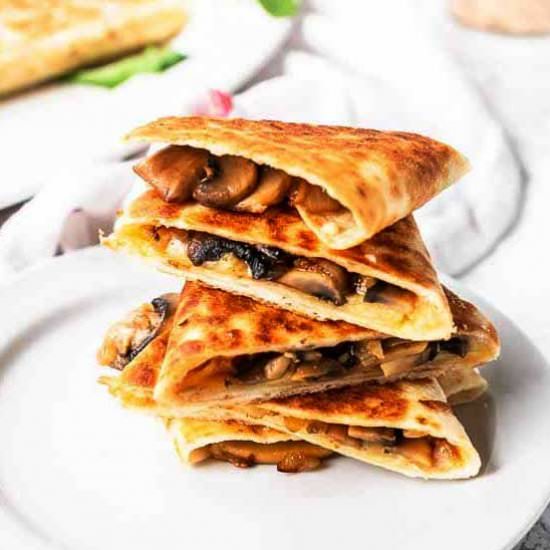 Mushroom quesadillas