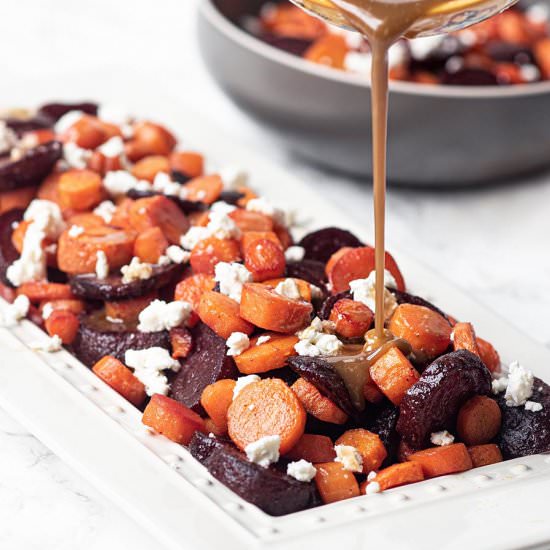 ROASTED RED BEET AND CARROT SALAD