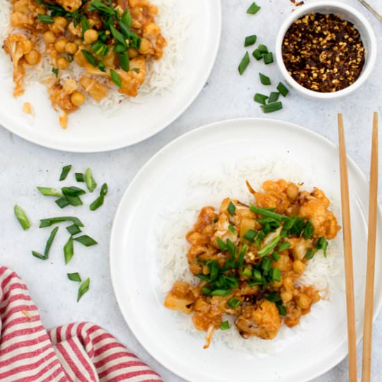 Sweet & Sour Cauliflower [vegan]
