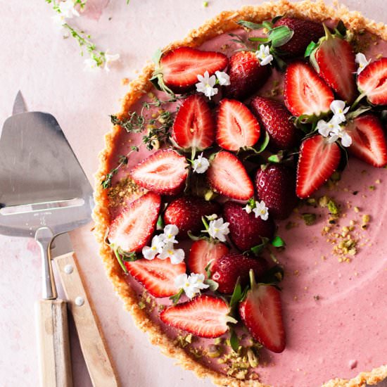 Strawberry and Thyme Mousse Tart