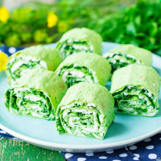 Lavash Bread Roll with Greenery