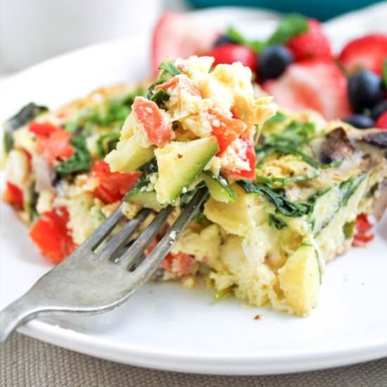 Smoked Salmon & Veggie Frittata