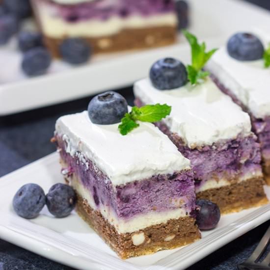 Blueberry Chocolate Cheesecake