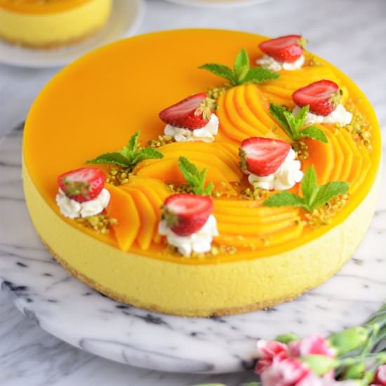 ULTIMATE no bake mango cheesecake