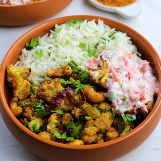 Curry roasted cauliflower