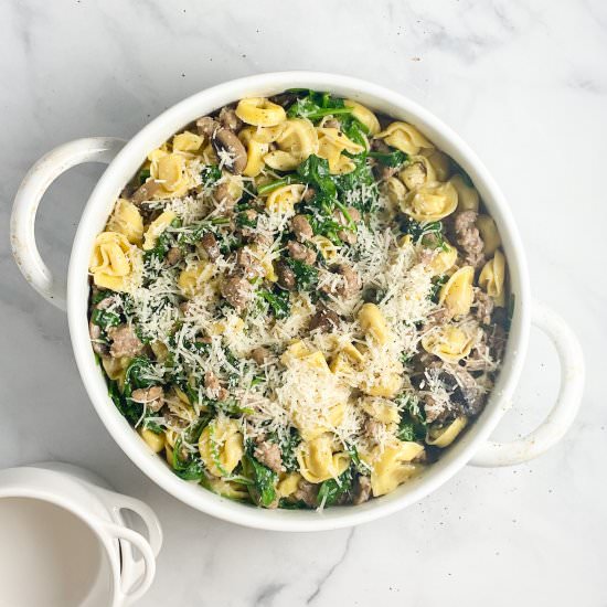 sausage spinach mushroom tortellini
