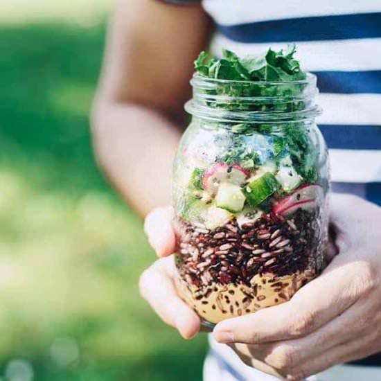 salad in a jar