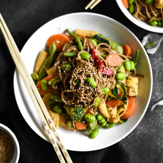Thai Peanut Soba Noodle Salad