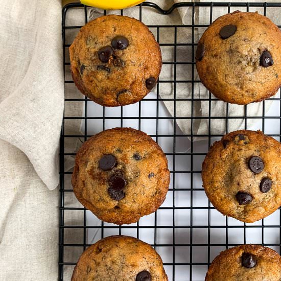 Chocolatey Banana Muffins