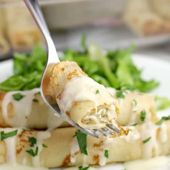 Crab-Stuffed Crepes