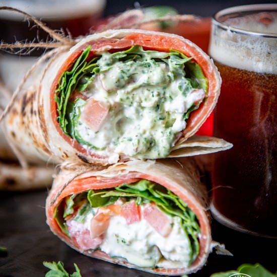 Burrata Burrito with Smoked Salmon