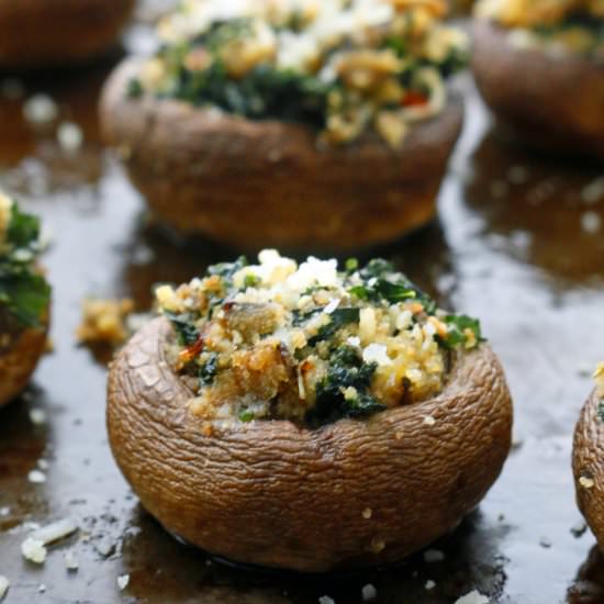 Vegetarian Stuffed Mushrooms