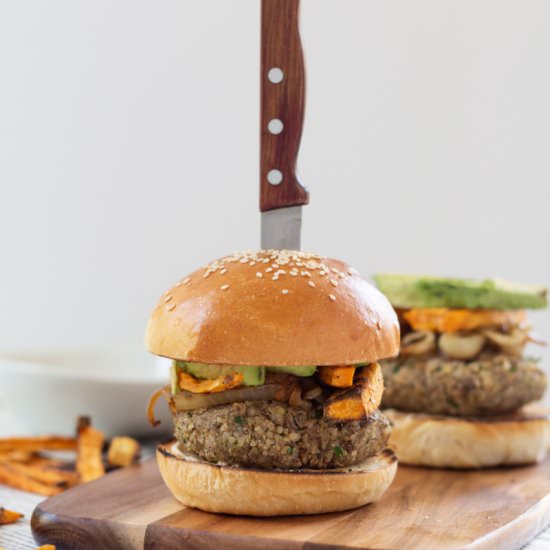 Lentil Quinoa Veggie Burgers