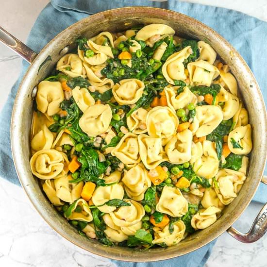 One Pot Tortellini with Spinach