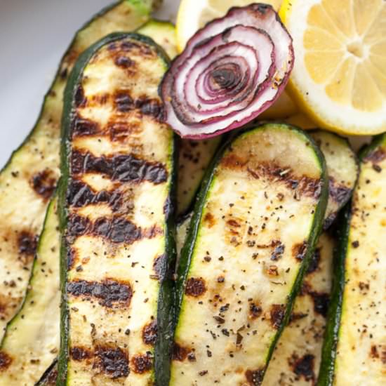 Lemon Herb Grilled Zucchini