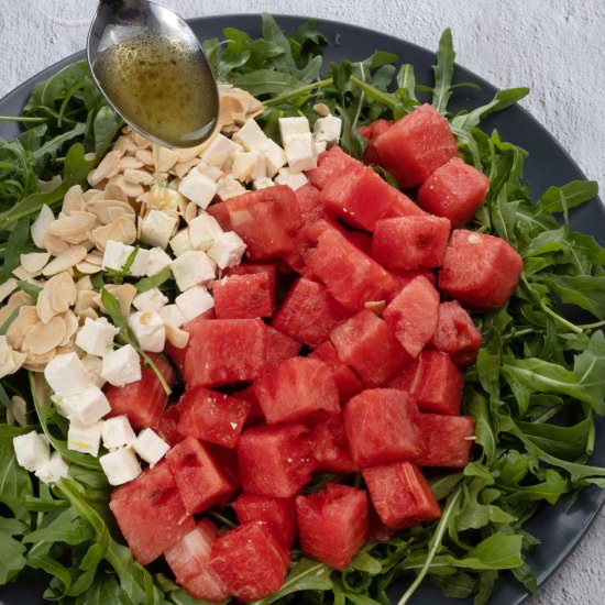Peppery Watermelon Arugula Salad