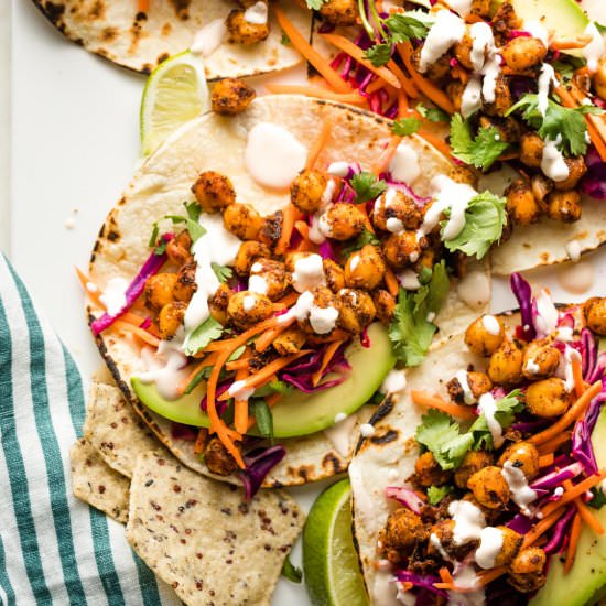 Crispy Chickpea Tacos