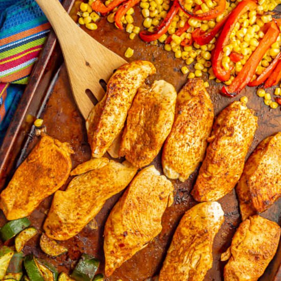 Southwest sheet pan chicken