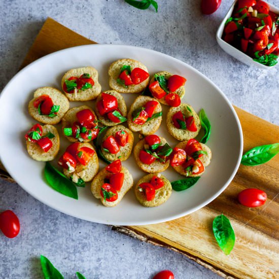 Cherry Tomato Bruschetta Appetizer