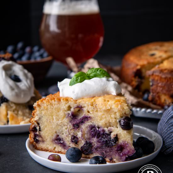 Blueberry Beer Cream Cheese Cake