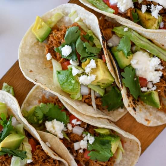Chicken Tinga Instant Pot Tacos