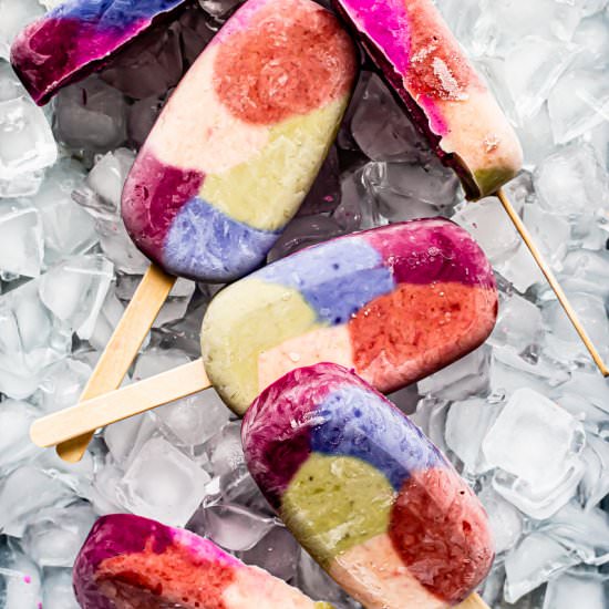 Vegan Abstract Yogurt Popsicles
