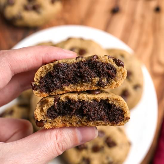 Paleo Brownie Chocolate Chip Cookie