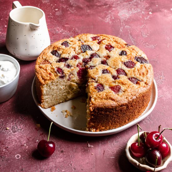 Olive Oil Cherry Cake