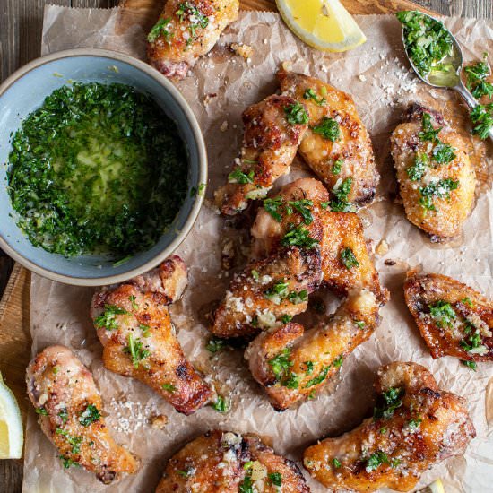 Garlic parmesan chicken wings