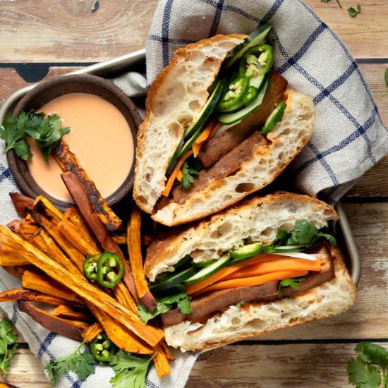 Tofu Banh Mi with Sriracha Aioli