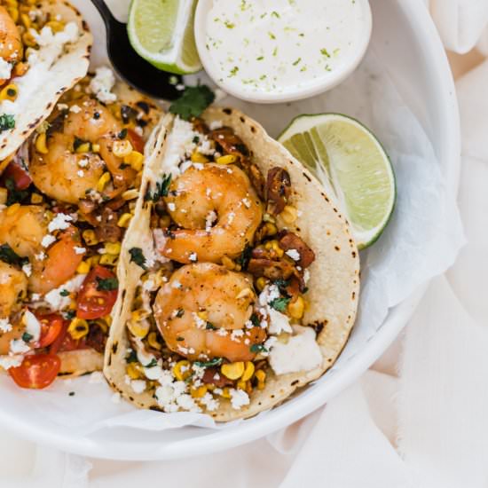 Shrimp & Bacon Tacos