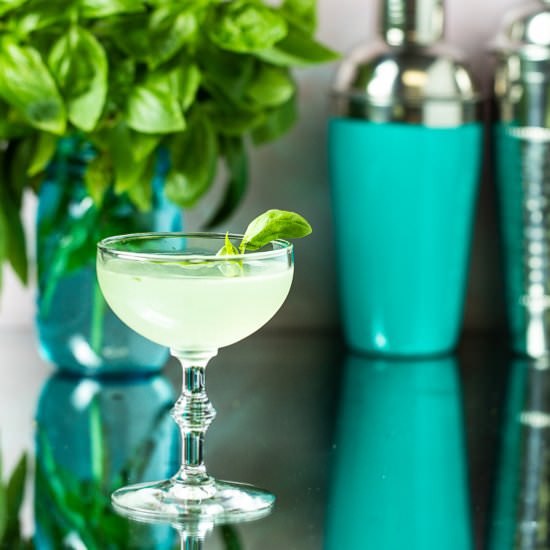 Basil Gimlet Cocktail
