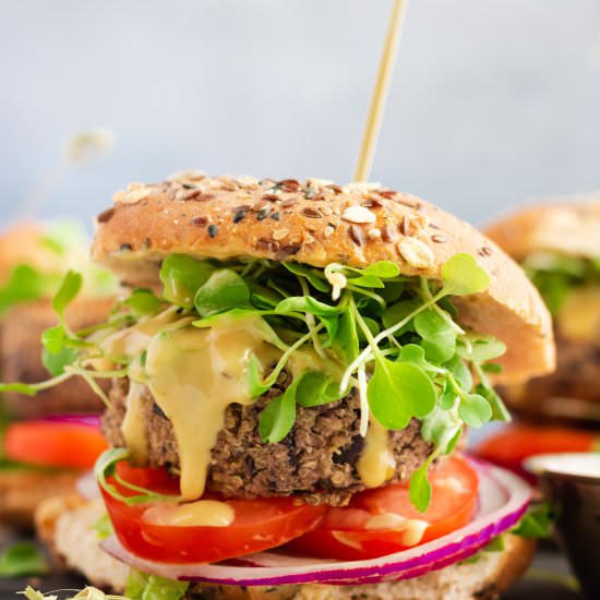 Grillable Quinoa Veggie Burger