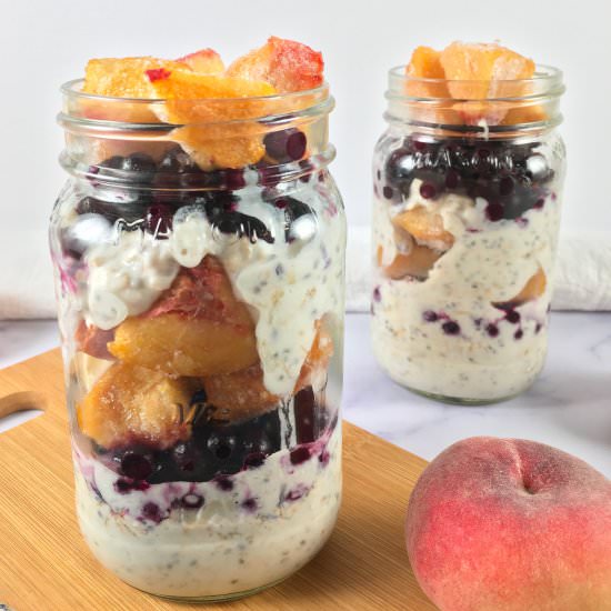 Peach Blueberry Lavender Oats