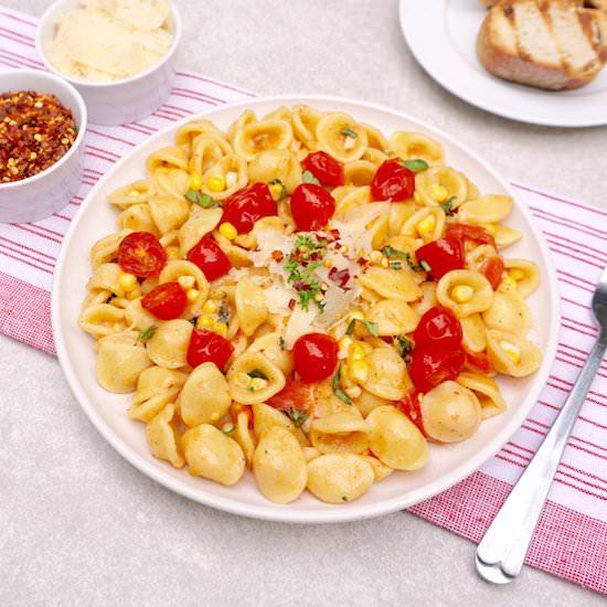 Tomato Corn Orecchiette