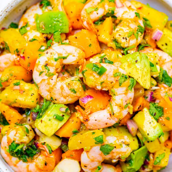Mango Pineapple Shrimp Salad
