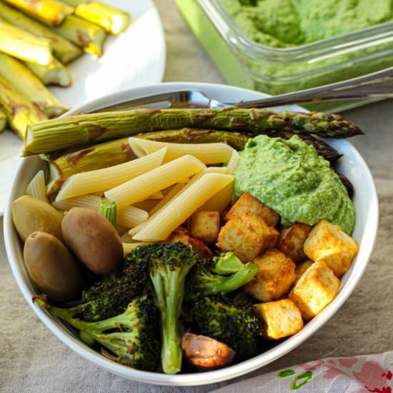 Green Goddess Pesto Pasta Bowls